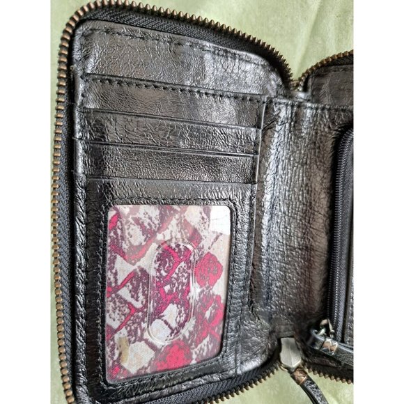 ELLIOTT LUCCA Wristlet Smartphone Case Mini Clutch Wallet Leather Basket Weave - Picture 8 of 10